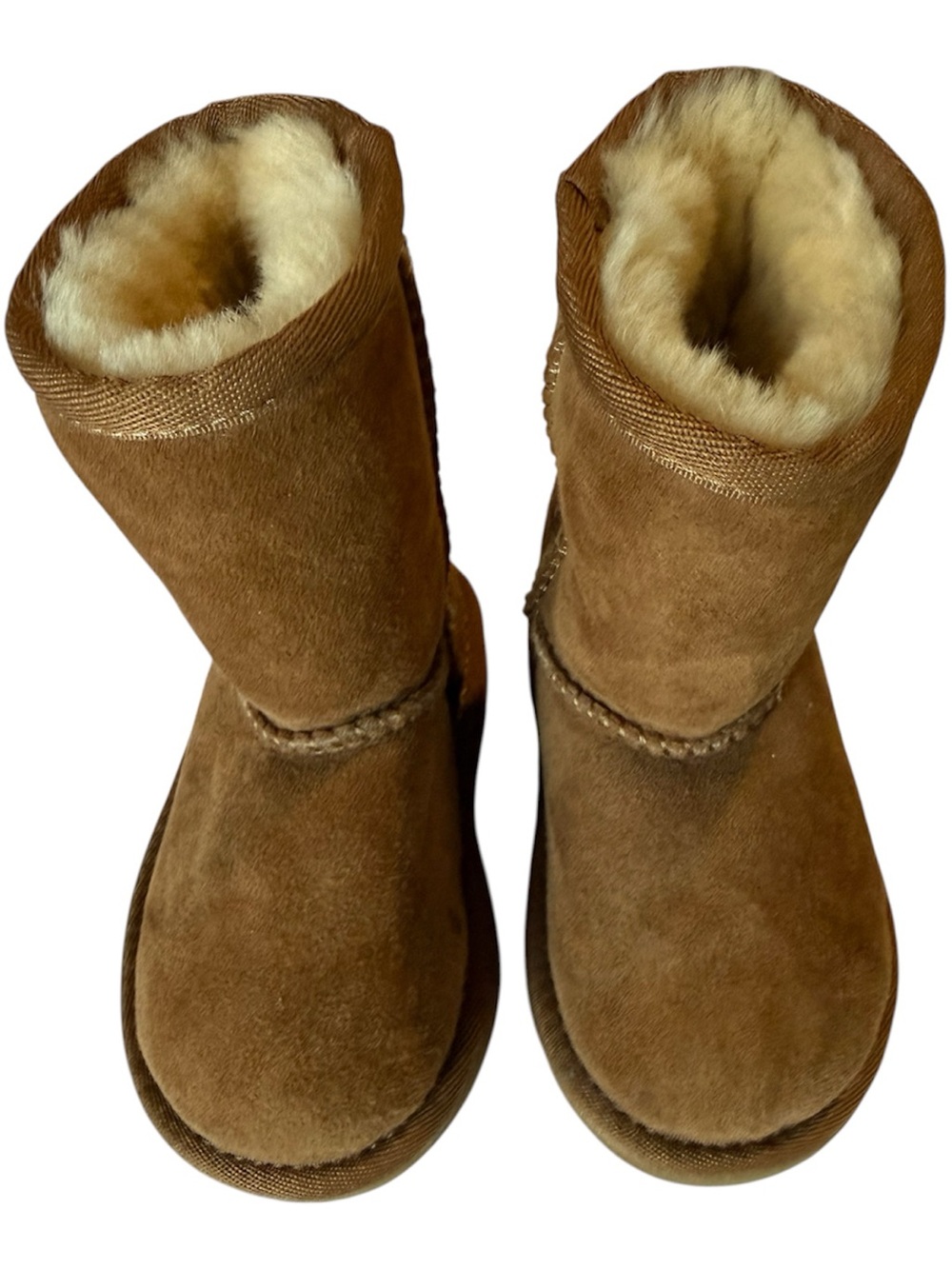 UGG Kids Classic Short Boot in Chestnut with Cream Shearling
